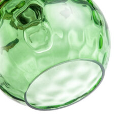 Happy Homewares Modern Emerald Green Dimpled Round Glass Pendant Ceiling Light Shade - thumbnail 5