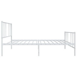 Berkfield Metal Bed Frame With Headboard And Footboard White 90X200 Cm - thumbnail 7