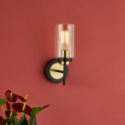 Pagazzi Lighting Pagazzi Greig Black & Gold Bathroom Wall Light