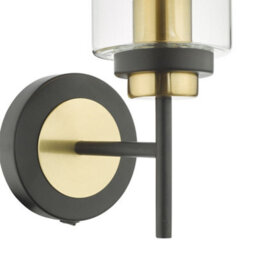 Pagazzi Lighting Pagazzi Greig Black & Gold Bathroom Wall Light - thumbnail 5