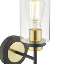 Pagazzi Lighting Pagazzi Greig Black & Gold Bathroom Wall Light - thumbnail 4