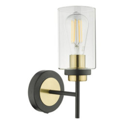Pagazzi Lighting Pagazzi Greig Black & Gold Bathroom Wall Light - thumbnail 3