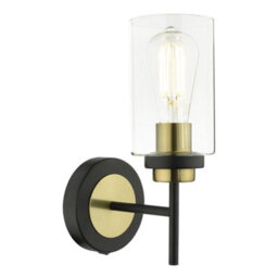 Pagazzi Lighting Pagazzi Greig Black & Gold Bathroom Wall Light - thumbnail 2