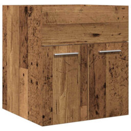 Berkfield Practical Bathroom Sink Cabinet Old Wood 41X38.5X46 Cm Engineered Wood - thumbnail 1