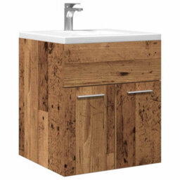 Berkfield Practical Bathroom Sink Cabinet Old Wood 41X38.5X46 Cm Engineered Wood - thumbnail 2