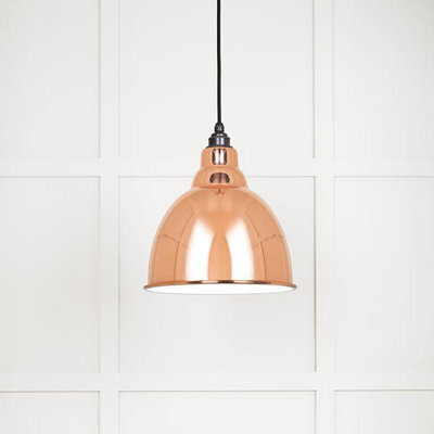 From the Anvil White Gloss Brindley Pendant In Copper - image 1