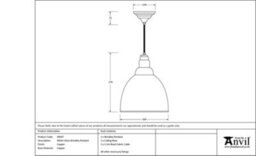 From the Anvil White Gloss Brindley Pendant In Copper - thumbnail 2