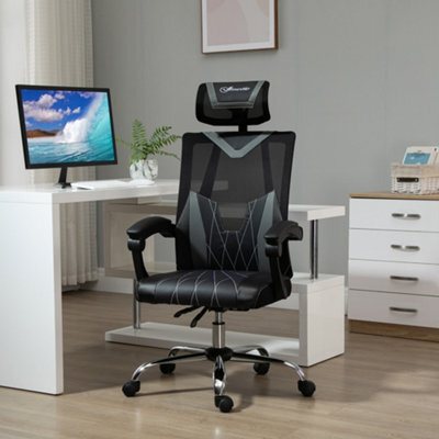 Viokef Vinsetto Office Chair Ergonomic Desk With Rotate Headrest, Lumbar Support & Adjustable Height - image 1