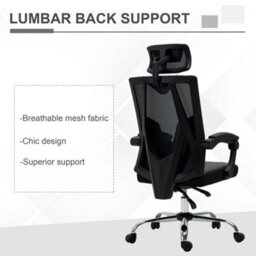 Viokef Vinsetto Office Chair Ergonomic Desk With Rotate Headrest, Lumbar Support & Adjustable Height - thumbnail 8