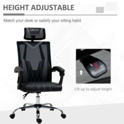 Viokef Vinsetto Office Chair Ergonomic Desk With Rotate Headrest, Lumbar Support & Adjustable Height - thumbnail 4