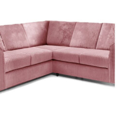 Hannah Jumbo Cord Full Back 2C2 Corner Sofa Pink - thumbnail 2