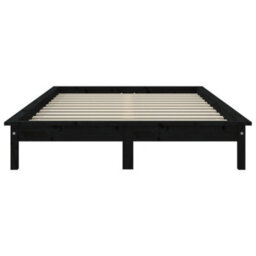 Berkfield Bed Frame Black 160X200 Cm Solid Wood Pine - thumbnail 5