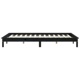 Berkfield Bed Frame Black 160X200 Cm Solid Wood Pine - thumbnail 6
