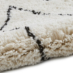 White/black Rug, Easy To Clean Shaggy Rug, Chequered Rug, Moroccan Kilim Rug For Livingroom, & Diningroom-200Cm X 290Cm - thumbnail 4