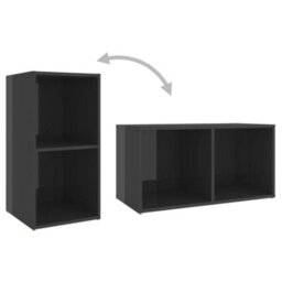 Vidaxl Tv Cabinet High Gloss Grey 72X35X36.5 Cm Engineered Wood - thumbnail 8