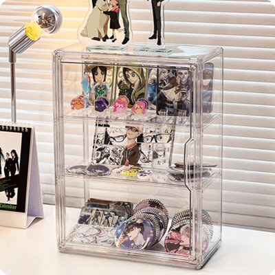 Thehotsale Wall Mount Plastic Transparent Box 3-Tier Storage Display Case - image 1