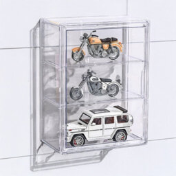 Thehotsale Wall Mount Plastic Transparent Box 3-Tier Storage Display Case - thumbnail 2