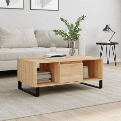 Walplus Coffee Table Sonoma Oak 90X50X36.5 Cm Engineered Wood - image 1