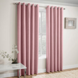 Enhanced Living Vogue Blush Pink 66 X 72 Inch (168X183Cm) Eyelet Thermal Noise Reducing Dim Out Curtains (Pair) - thumbnail 2
