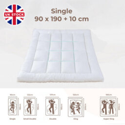 Hotel Quality Mattress Topper 10Cm 4Inch Thick Deep Toppers Single 190Cmx90Cm - thumbnail 2