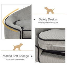 Pawhut Dog Sofa Puppy Chair Kitten Bed Lounge W/ Cushion, For Xs And S Dogs - thumbnail 4