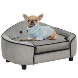 Pawhut Dog Sofa Puppy Chair Kitten Bed Lounge W/ Cushion, For Xs And S Dogs - thumbnail 2