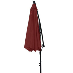 Sundaze 3M Wine Red Garden Cantilever Banana Parasol Umbrella Crank Hanging Patio With Base Weights - thumbnail 6