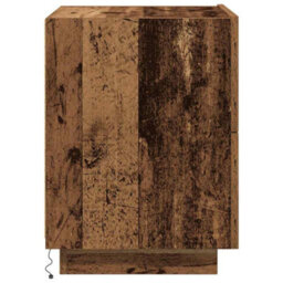 Berkfield Bedside Cabinets With Led Lights 2 Pcs Old Wood 45X40X55 Cm - thumbnail 9