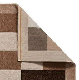 Beige Chequered Rug, Geometric Bordered Rug, 10mm Thick Stain-Resistant Rug, Modern Rug For Dining Room-120Cm X 170Cm - thumbnail 7