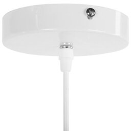 Wyld and Coco Lumina White Aluminium 1-Light Pendant Lamp, Round Shade, Gloss Finish, Warm Gold Interior - thumbnail 6