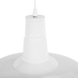 Wyld and Coco Lumina White Aluminium 1-Light Pendant Lamp, Round Shade, Gloss Finish, Warm Gold Interior - thumbnail 5