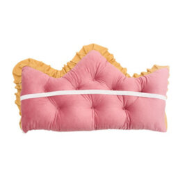 Living And Home Dusty Rose Mustard Yellow Crown Headboard Pillow Button Tufted Design With Elastic Strap - thumbnail 5