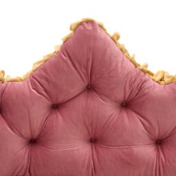 Living And Home Dusty Rose Mustard Yellow Crown Headboard Pillow Button Tufted Design With Elastic Strap - thumbnail 7