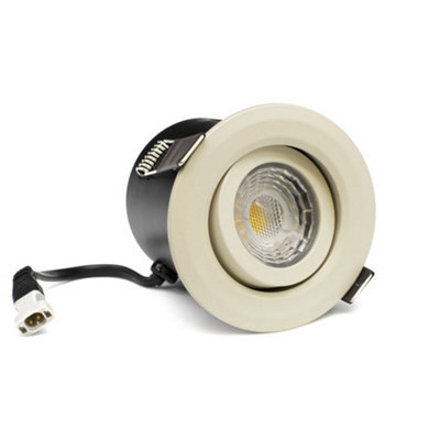 Cream 6W Led Downlight - 3K Warm White - Dimmable & Tilt Ip44 - Se Home - image 1