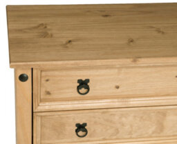 Mews Corona Chest Of Drawers 5 Drawer Large Mexican Solid Pine - thumbnail 5