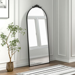Living And Home Black Metal Shatter Proof Glass Accent Framed Mirror W 800 X H 1800mm