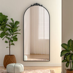Living And Home Black Metal Shatter Proof Glass Accent Framed Mirror W 800 X H 1800mm - thumbnail 2