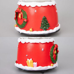 Shatchi Musical Christmas Snowglobe Large Water Ball Features Christmas Santa Tree Scene Cute Resin Base Decorations - thumbnail 5