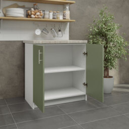 Jd Greta Kitchen Base Unit 800mm Storage Cabinet With Door Shelf 80Cm Sage Green Matt With Worktop - thumbnail 3