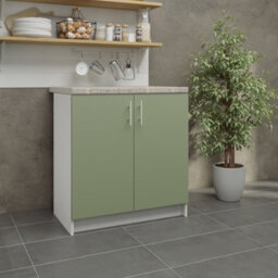 Jd Greta Kitchen Base Unit 800mm Storage Cabinet With Door Shelf 80Cm Sage Green Matt With Worktop - thumbnail 2