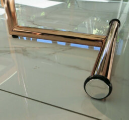 Aspect Furniture Clear Glass Side/end/laptop Table-Zen Adjustable Round Table,copper Base - thumbnail 5