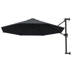 Walplus Wall-Mounted Garden Parasol With Metal Pole 300 Cm Anthracite - thumbnail 3