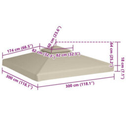 Walplus Gazebo Cover Canopy Replacement 310 G/ma Green 3 X 3 M - thumbnail 6