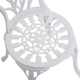 Outsunny 3 Piece Bistro Set, Aluminium Garden Furniture With Umbrella Hole - thumbnail 9