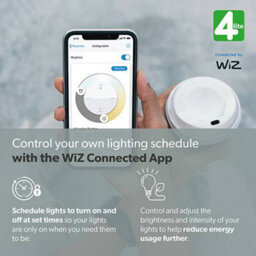 4Lite Wiz Connected Led Pear Cage Pendant Black St64 Amber Tuneable White Wifi - thumbnail 7