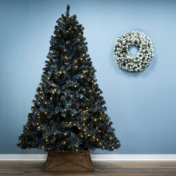 Christmas Tree World The 7Ft/210Cm Pre-Lit Black Iridescence Pine Tree With Warm White Lights - thumbnail 2