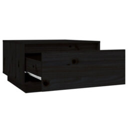 Berkfield Coffee Table Black 55X56X32 Cm Solid Wood Pine - thumbnail 4