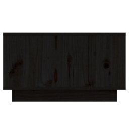 Berkfield Coffee Table Black 55X56X32 Cm Solid Wood Pine - thumbnail 5