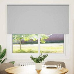 Berkfield Roller Blind Blackout Light Grey 150X130 Cm Fabric Width 146.6 Cm Polyester - thumbnail 2