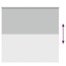 Berkfield Roller Blind Blackout Light Grey 150X130 Cm Fabric Width 146.6 Cm Polyester - thumbnail 9